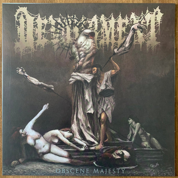 Image of Front Cover of 2234253E: LP - DEVOURMENT, Obscene Majesty (Relapse Records; RR7425, US 2023 Reissue, Insert, Tri-Color Merge Vinyl)   NEW/NEW