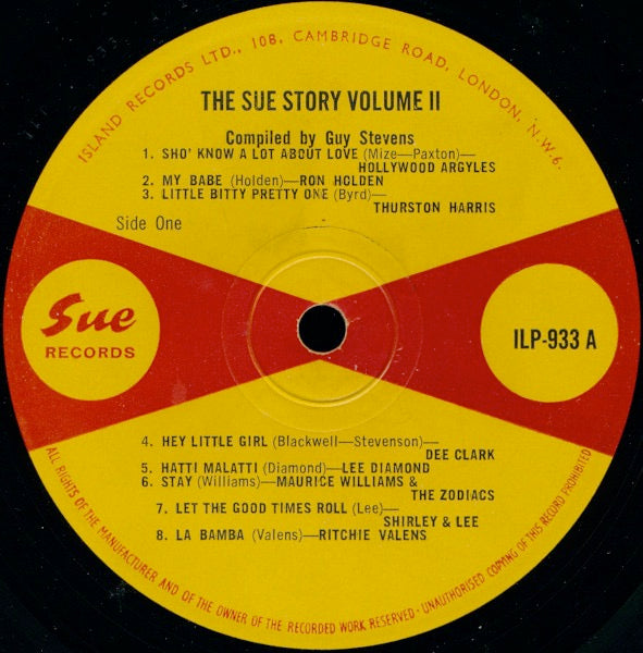 Image of Label Cover of LP - VG/G - VARIOUS, The Sue Story Volume Two (Sue Records; ILP-933, UK 1966, Laminated Flipback Sleeve, Mono), Laminate creases and spine pinching. Disc has lots of light marks.,  - 1216274C