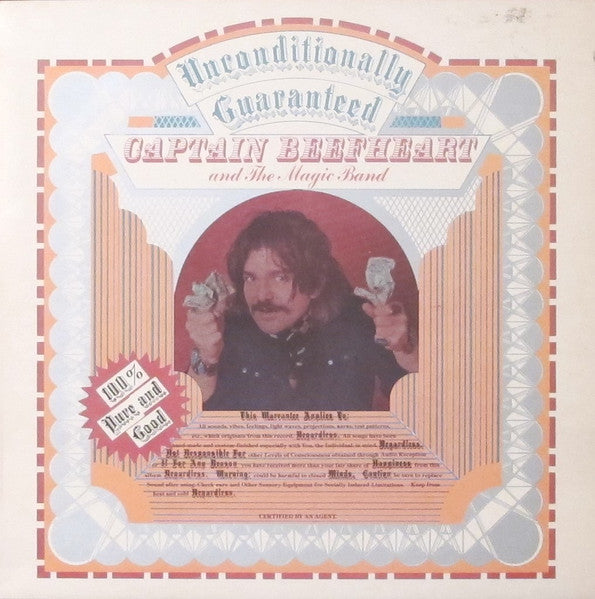 Image of Front Cover of 2344027S: LP - CAPTAIN BEEFHEART AND THE MAGIC BAND, Unconditionally Guaranteed (Virgin; V 2015, UK )   VG/VG+