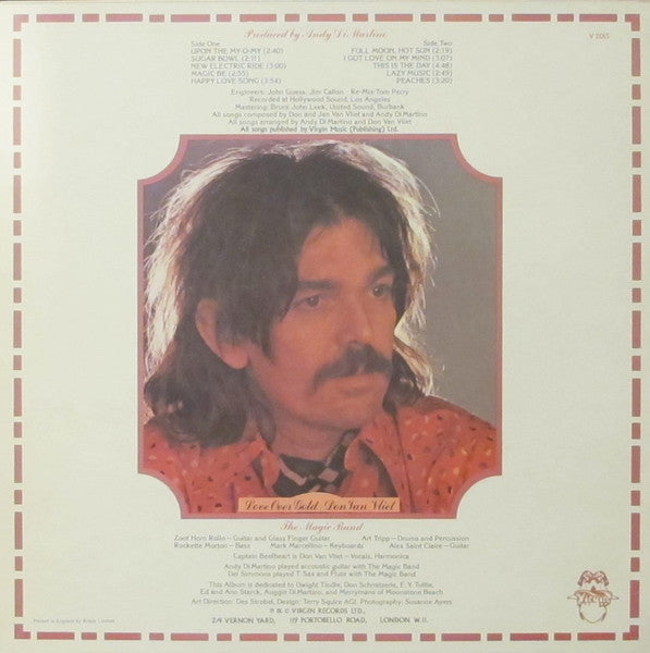 Image of Back Cover of 2344027S: LP - CAPTAIN BEEFHEART AND THE MAGIC BAND, Unconditionally Guaranteed (Virgin; V 2015, UK )   VG/VG+