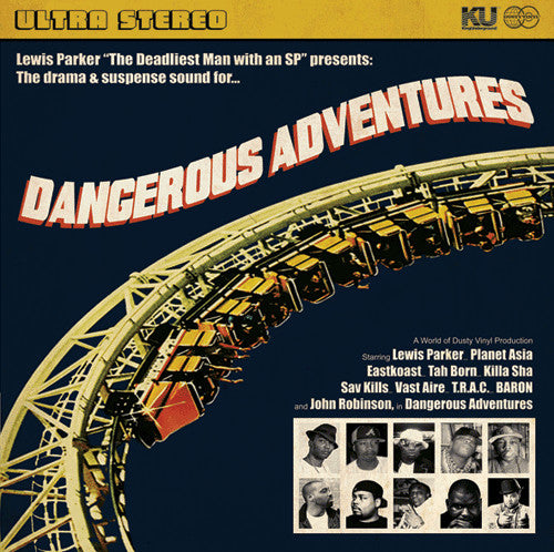 Image of Front Cover of 2224582E: 12" EP - LEWIS PARKER, Dangerous Adventures (KingUnderground Records; KU/WODV-001, UK 2011, Picture Sleeve, Gold Vinyl, No 7". Limited Edition) Light Marks only. 78/500.  VG+/VG+