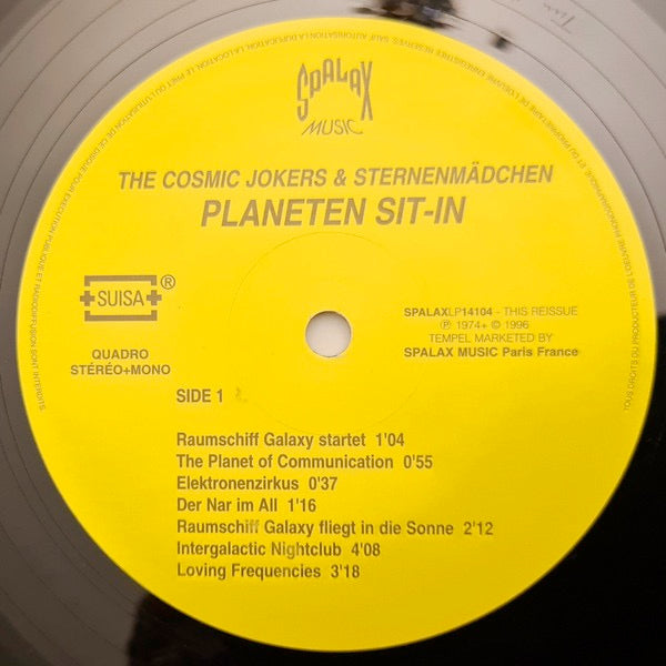 Image of Label Cover of 2314012C: LP - THE COSMIC JOKERS, Planeten Sit-In (Spalax Music; 14104, France 1996 Reissue) Clean copy  VG+/VG+