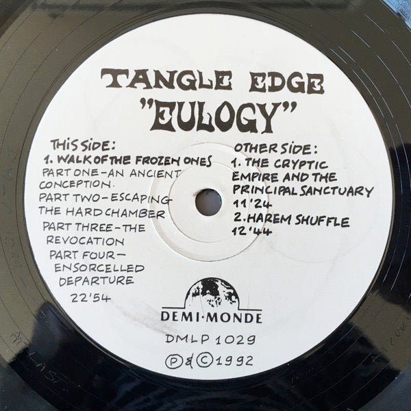 Image of Label Cover of 2314013C: LP - TANGLE EDGE, Eulogy (Demi Monde; DMLP 1029, UK 1993, Inner) Very nice copy  VG+/VG+