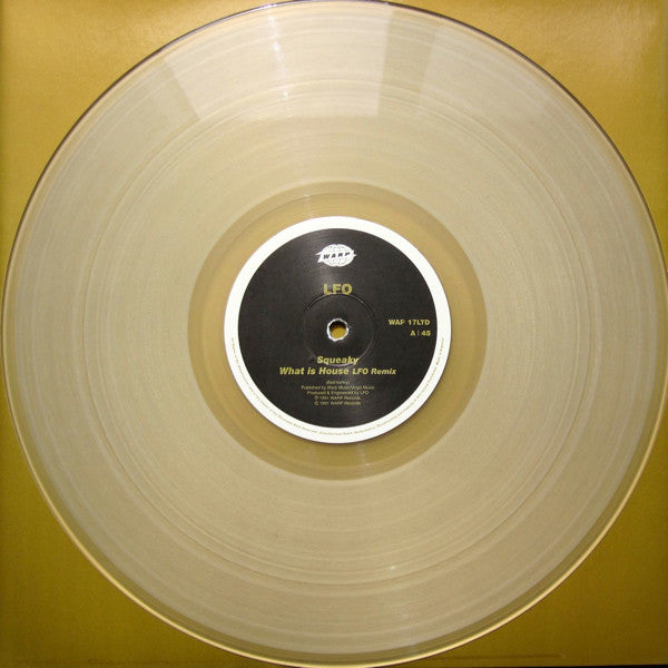 Image of Label Cover of 12" - VG/VG - LFO, What Is House EP (Warp; WAP17LTD, UK 1991, Picture Sleeve, Inner, Clear Vinyl, Numbered), 0680. Light cosmetic wear to sleeve.,  - 3616019C