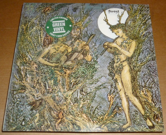 Image of Front Cover of 4025446E: LP - FOREST, Forest (Zap!; ZAP 2, UK 1987 Reissue, Limited To 1000 On Green Vinyl) Stickered Sleeve  VG+/VG+