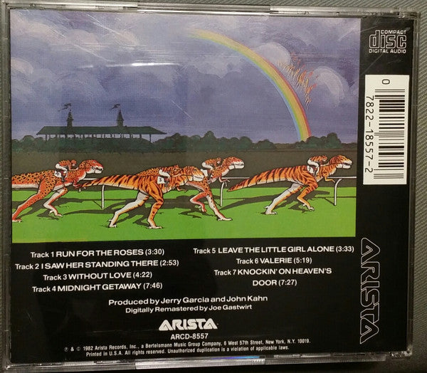 Image of Back Cover of 2334048E: CD - JERRY GARCIA, Run For The Roses (Arista; ARCD 8557, US , Jewel Case)   VG+/VG+