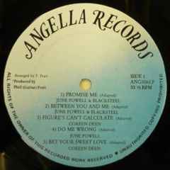 Image of Back Cover of LP - VG/VG+ - VARIOUS, UK Ladies (Angella Records; ANG 006LP, UK ), Small old price sticker front centre of cover., A1 June Powell & Blacksteel* Break Your PromiseA2 June Powell & Blacksteel* Between You And MeA3 Coreen Deen Figures Can't CalculateA4 June Powell Do Me WrongA5 Coreen Deen Bet Your Sweet LoveB1 June Powell SillyB2 Azana Dave CrusinB3 Gloria Walter Ho Me Ho MyB4 Coreen Deen Just Enouff LoveB5 Jeniffer James Never Give Your Heart - 0546212S