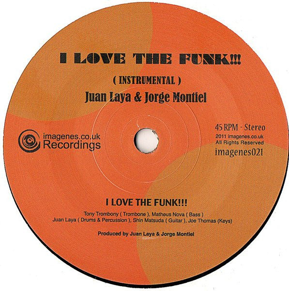 Image of Back Cover of 2324211E: 7" - JUAN LAYA & JORGE MONTIEL, I Love The Funk!!! (Imagenes; imagenes021, UK 2011, Plain sleeve)   /EX