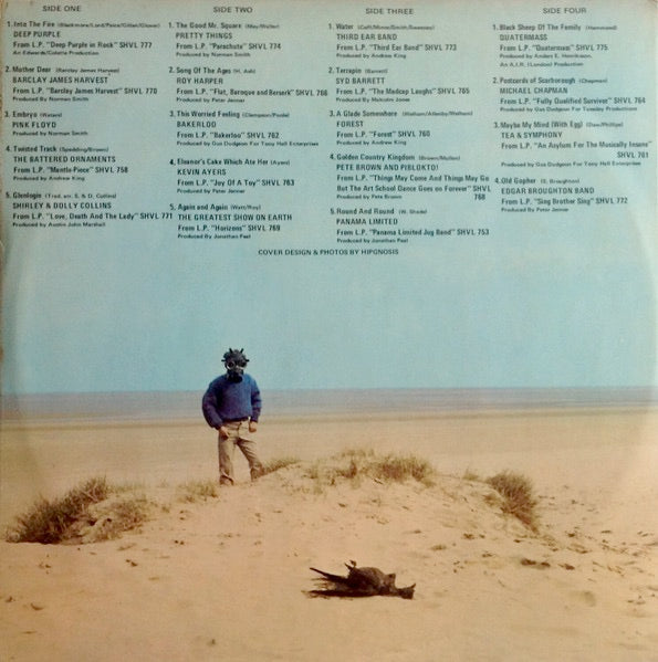 Image of Back Cover of 2xLP - VG+/VG+ - VARIOUS, Picnic - A Breath Of Fresh Air (Harvest Green, Gramophone Co On Rim, No EMI Box, ; SHSS 1/2, UK 1970, Laminated Gatefold Sleeve, Pink Floyd, Pretty Things, Quatermass etc), ,  - 3326081E