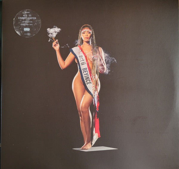 Image of Front Cover of 2xLP - VG/EX - BEYONC , Cowboy Carter (Parkwood Entertainment; 19658894931, Europe 2024, Gatefold, 2 Die Cut Inners, 180 Gram Vinyl, "Beads" Back Cover), Opened instore, still in shrinkwrap. Seam split to top edge, wear to opening edge. Seam splits to inner.,  - 3346363S