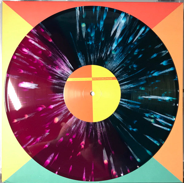 Image of Label Cover of 2324167E: LP - CEREMONY, In The Spirit World Now (Relapse Records; RR7432, US 2019, Die Cut Sleeve In Stickered Outer Plastic Sleeve, Inner, Deep Purple and Sea Blue Half and Half with Splatter)   VG+/VG+