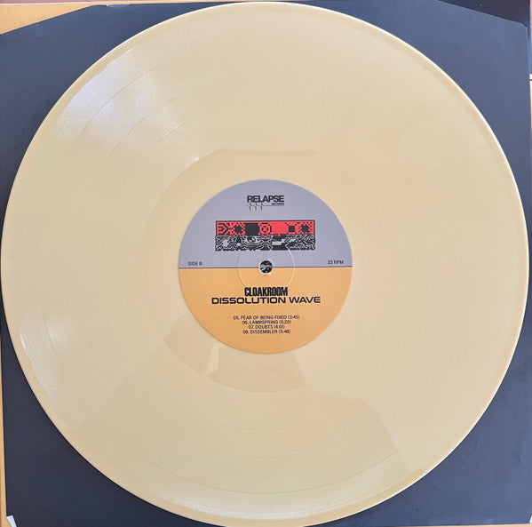 Image of Label Cover of 2324169E: LP - CLOAKROOM, Dissolution Wave (Relapse Records; RR7419-1, US 2022, Gatefold in Stickered Outer Platic Sleeve, Mustard Yellow Vinyl)   VG+/VG+