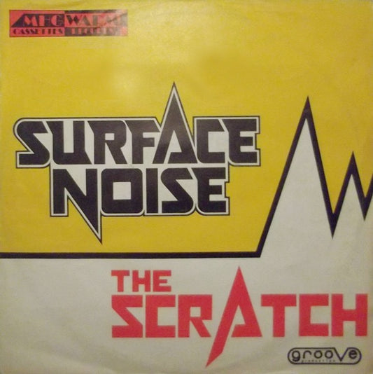 Image of Front Cover of 2314593C: LP - SURFACE NOISE, The Scratch (Groove Production; AWLP 02, UK 1981) Record has storage marks mostly and is very slightly dished. Sleeve worn and creased at edges and corners, with ring wear, stains and scuffs  VG/VG