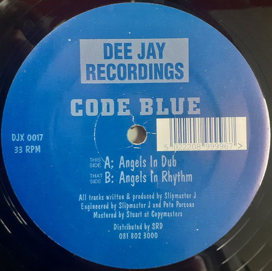 Image of Front Cover of 12" - /VG - CODE BLUE, Angels In Rhythm / Angels In Dub (Dee Jay Recordings; DJX 0017, UK 1994), Light marks only,  - 3226109E