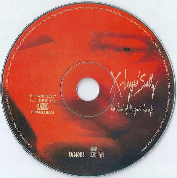 Image of Label Cover of 2314647C: CD - X-LEGGED SALLY, The Land Of The Giant Dwarfs (Knitting Factory Works; KFW 182, Belgium 1995, Jewel Case)   VG+/VG+