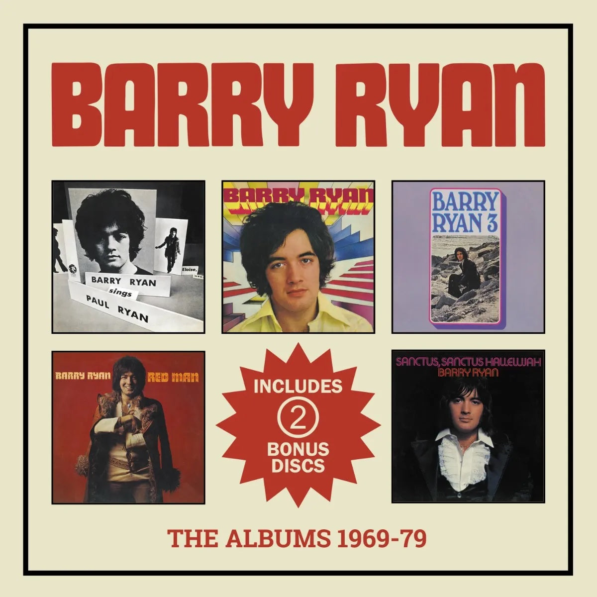 Image of Front Cover of 2334150E: 5xCD - BARRY RYAN, BARRY RYAN: THE ALBUMS 1969-1979 (7T's; GLAM5BOX201, UK ) mint copy, sealed  M/M