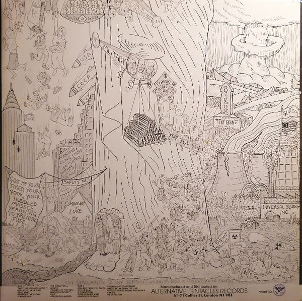 Image of Back Cover of 2324398E: LP - DEAD KENNEDYS, Bedtime For Democracy (Alternative Tentacles; VIRUS 50, UK 1986, Gatefold)   VG/VG