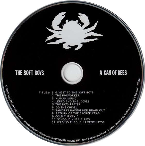 Image of Label Cover of CD - VG+/VG+ - THE SOFT BOYS, A Can Of Bees (Yep Roc Records; YEP 2627, US 2011 Reissue, Gatefold Card Sleeve, Inner), ,  - 3316689C