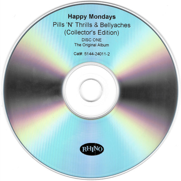 Image of Label Cover of 2334171E: CD - HAPPY MONDAYS, Pills 'N' Thrills And Bellyaches (Rhino Records; 5144-24011-2, UK 2007, Promo, Clear Plastic Sleeve, Inner)   VG+/VG