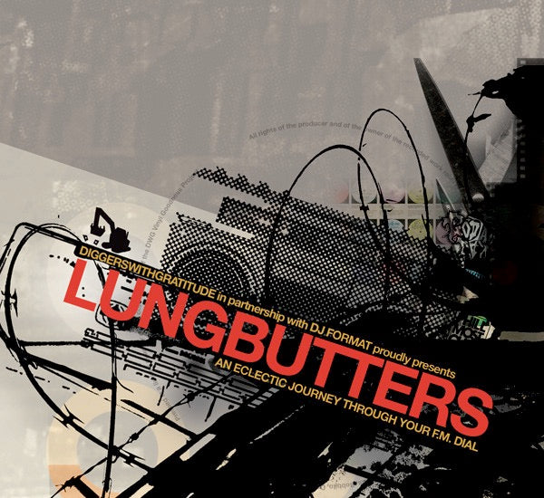 Image of Front Cover of 2314825C: CDs - DIGGERSWITHGRATITUDE IN PARTNERSHIP WITH DJ FORMAT, Lungbutters (An Eclectic Journey Through Your F.M. Dial) (Diggers With Gratitude; , UK 2008, Digipak)   VG+/VG+