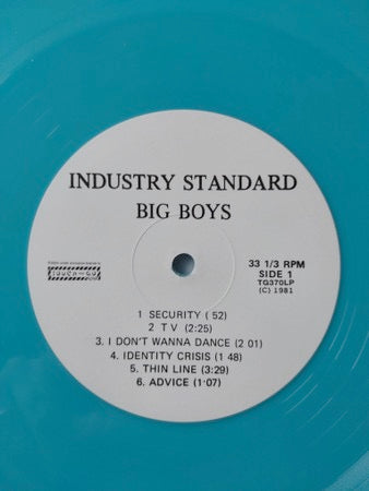 Image of Label Cover of 2314829C: LP - BIG BOYS, Where's My Towel / Industry Standard (Touch And Go; TG370LP, US 2024 Reissue, 2 Inserts, Aqua Blue Vinyl) Looks new  EX/EX