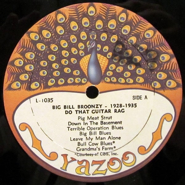 Image of Label Cover of 2314870C: LP - BIG BILL BROONZY, Do That Guitar Rag: 1928 - 1935 (Yazoo; L-1035, US 1973)   VG+/VG