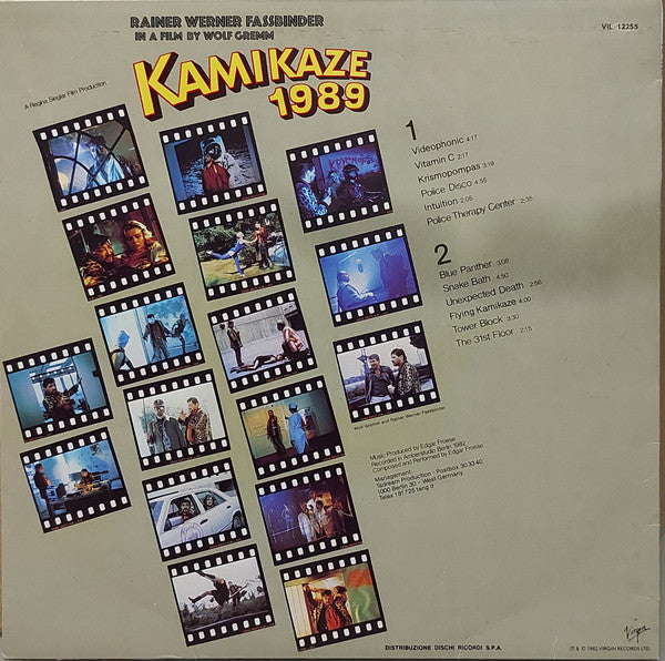 Image of Back Cover of 2424015E: LP - EDGAR FROESE, Kamikaze 1989 (Virgin; VIL 12255, Italy 1982)   G/VG