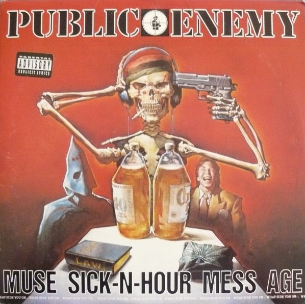 Image of Front Cover of 2xLP - VG/G+ - PUBLIC ENEMY, Muse Sick-N-Hour Mess Age (Def Jam Recordings; 314 523 362-1, UK 1994, Gatefold), Very Close To VG,  - 3946281S