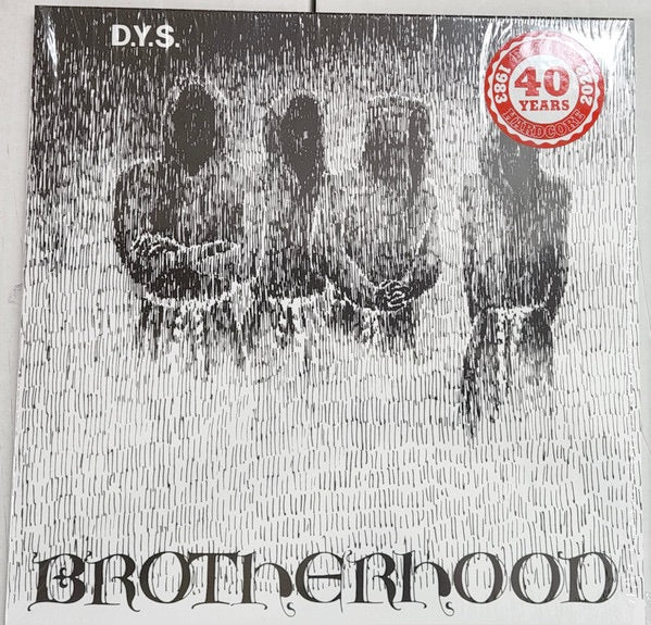 Image of Front Cover of 2414207C: LP - D.Y.S., Brotherhood (Bridge Nine Records; B9R278, US 2024, Single Sided, Album, Etched, Limited Edition, Reissue, Red, Translucent)   VG+/VG+