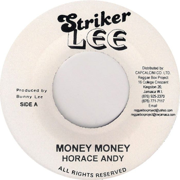 Image of Front Cover of 2424282E: 7" - HORACE ANDY / JAH STITCH, Money Money / Ragga Muffin Style (Striker Lee; , Jamaica ) VG++  /VG+