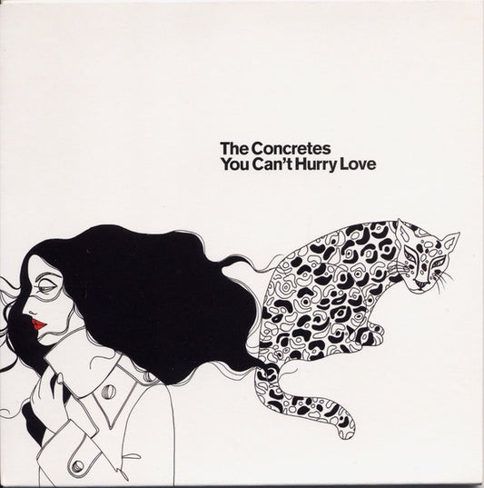 Image of Front Cover of 2414346C: 7" - THE CONCRETES, You Can't Hurry Love (Licking Fingers; LF7011, UK 2004, Picture Sleeve, White Vinyl)   VG+/VG+