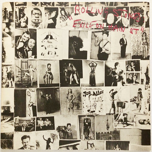 Image of Front Cover of 2xLP - VG/VG - THE ROLLING STONES, Exile On Main St (Rolling Stones; COC69100, UK 1972, Gatefold Centre Loading, No TM Next To Stones Logo On Bottom Right Of Rear Sleeve, 2 Inners, No Postcards, A2, B1, C1, D1 Stamped & hand written matrix numbers, ), Damage To Spine,  - 3726141E