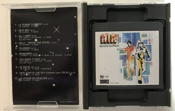 Image of Back Cover of 2434085E: Minidisc - AIR, Moon Safari (Virgin ; 7243 8 44978 8 0, UK 1998, Booklet) Four cracks on front of case. Mini disc is close to EX  VG+/VG+