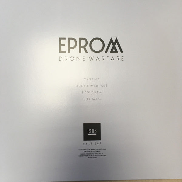 Image of Back Cover of 2444424S: 12" - EPROM, Drone Warfare (1985 Music; ONEF 007, UK 2017)   VG+/VG+