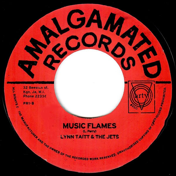 Image of Back Cover of 7" - /VG - LYNN TAITT & THE JETS, Soul Food / Music Flame (Amalgamated Records; PR1, UK 2014), ,  - 1916456C