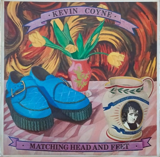 Image of Front Cover of 4224336E: LP - KEVIN COYNE, Matching Head And Feet (Virgin Coloured Drawing; V 2033, UK 1975, Glossy Sleeve, Correct track listing.)   VG+/VG+