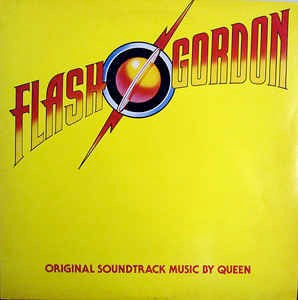Image of Front Cover of 2625374E: LP - QUEEN, Flash Gordon (Original Soundtrack Music) (EMI; EMC 3351, UK 1980, Die Cut Inner With Rounded Corners)   VG/VG