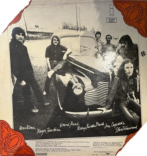 Image of Back Cover of 2524102E: LP - TRAFFIC, Disp rale A La F brica De La Fantasia (Island Records; 250011, Mexico 1973)   VG/VG