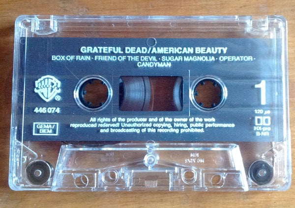 Image of Label Cover of 2514277C: Cassette - GRATEFUL DEAD, American Beauty (Warner Bros. Records; 446 074, Europe )   VG/VG