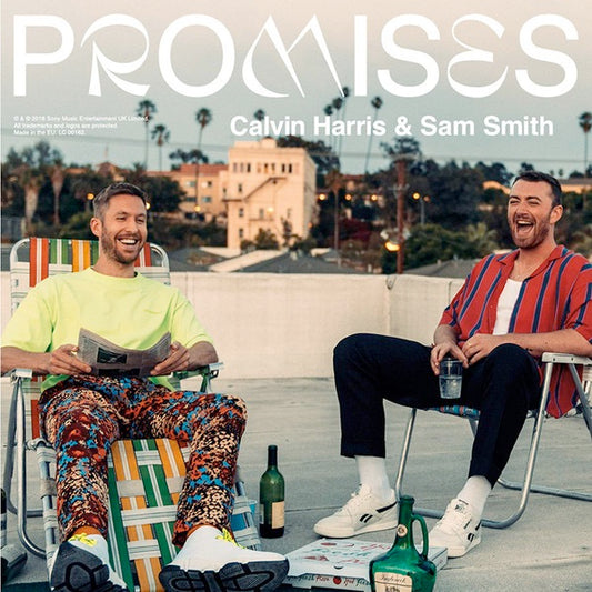 Image of Front Cover of 2514183C: 12" - CALVIN HARRIS & SAM SMITH, Promises (Columbia; 19075895571, Europe 2018, Picture Disc) Light marks on disc, sleeve still in shrink  VG+/VG