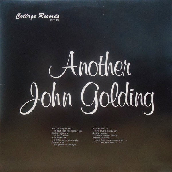 Image of Front Cover of 2514479C: LP - JOHN GOLDING, Another (Cottage Records; COT 401, UK 1976, Insert) Strong VG+, Some edge wear  VG/VG+