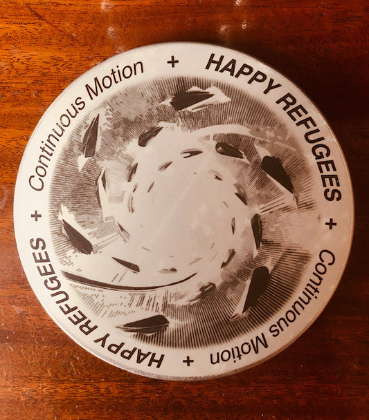 Image of Front Cover of 2534104E: CD - HAPPY REFUGEES, Continuous Motion (Gymnasium Records; HREF005, UK 2020, Circular Tin Case, Booklet)   VG+/VG+