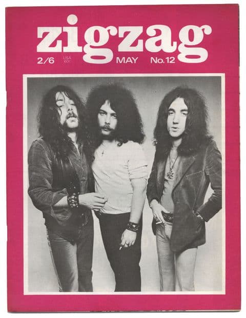 Image of Front Cover of 2534135E: Book - EDGAR BROUGHTON, QUICKSILVER MESSENGER NICO BILL FAY CAT STEVENS, Zigzag Magazine No 12 May 1970 Edgar Broughton Quicksilver Messenger Nico Bill Fay Cat Stevens (, Germany )   VG+/VG+