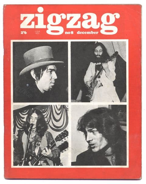 Image of Front Cover of 2534136E: Book - JOHN LENNON, JETHRO TULL NEIL YOUNG MOTT SKIN ALLEY, Zigzag Magazine No 8 December John Lennon Jethro Tull Neil Young Mott Skin Alley (,  ) Small writing on top left front cover, some other marks front cover  VG/VG+