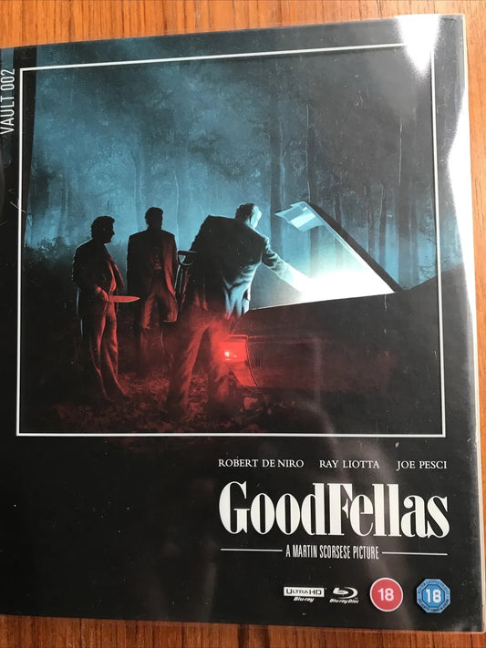 Image of Front Cover of 2534146E: 2x4K - MARTIN SCORCESE, Goodfellas The Film Vault Ltd Ed 4K UHD (The Film Vault; 002, Sweden 2022, Box Set, Limited Numbered Paper Weight ) Poster and 3 cards missing  VG+/VG+