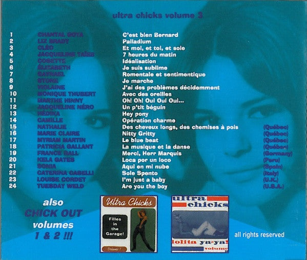 Image of Back Cover of 2554121S: CD - VARIOUS, Ultra Chicks Volume 3 Baby Pop! (Not On Label; none, Canada , Jewel Case, Unofficial release)   VG+/VG+