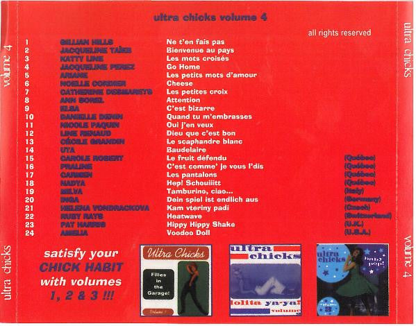 Image of Back Cover of 2554123S: CD - VARIOUS, Ultra Chicks Volume 4 Y  Y  Girls (Not On Label; none, Canada , Jewel Case, Unofficial release)   VG+/VG+