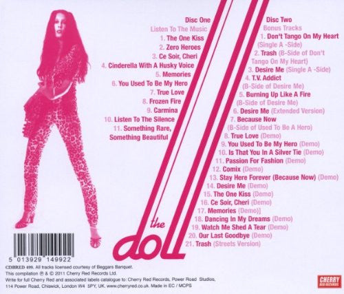 Image of Back Cover of 2xCD - VG+/VG+ - THE DOLL, Listen To The Silence (Cherry Red; CDBRED 499, UK 2011 Reissue, Jewel Case), ,  - 4016520C