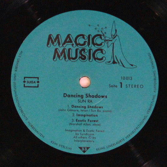 Image of Label Cover of 2624029E: LP - SUN RA, Dancing Shadows (Magic Music; LP 10013, Germany 1990 Reissue, Unofficial)   VG/VG