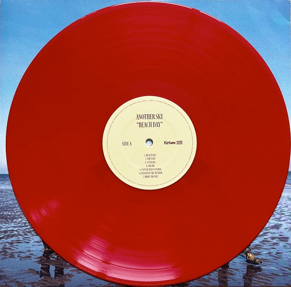 Image of Label Cover of 2624070E: LP - ANOTHER SKY, Beach Day (Fiction Records; ASKY006, UK, Europe & US 2024, Inner, Red Vinyl ) Opened Instore, Still In Shrinkwrap.   VG+/EX